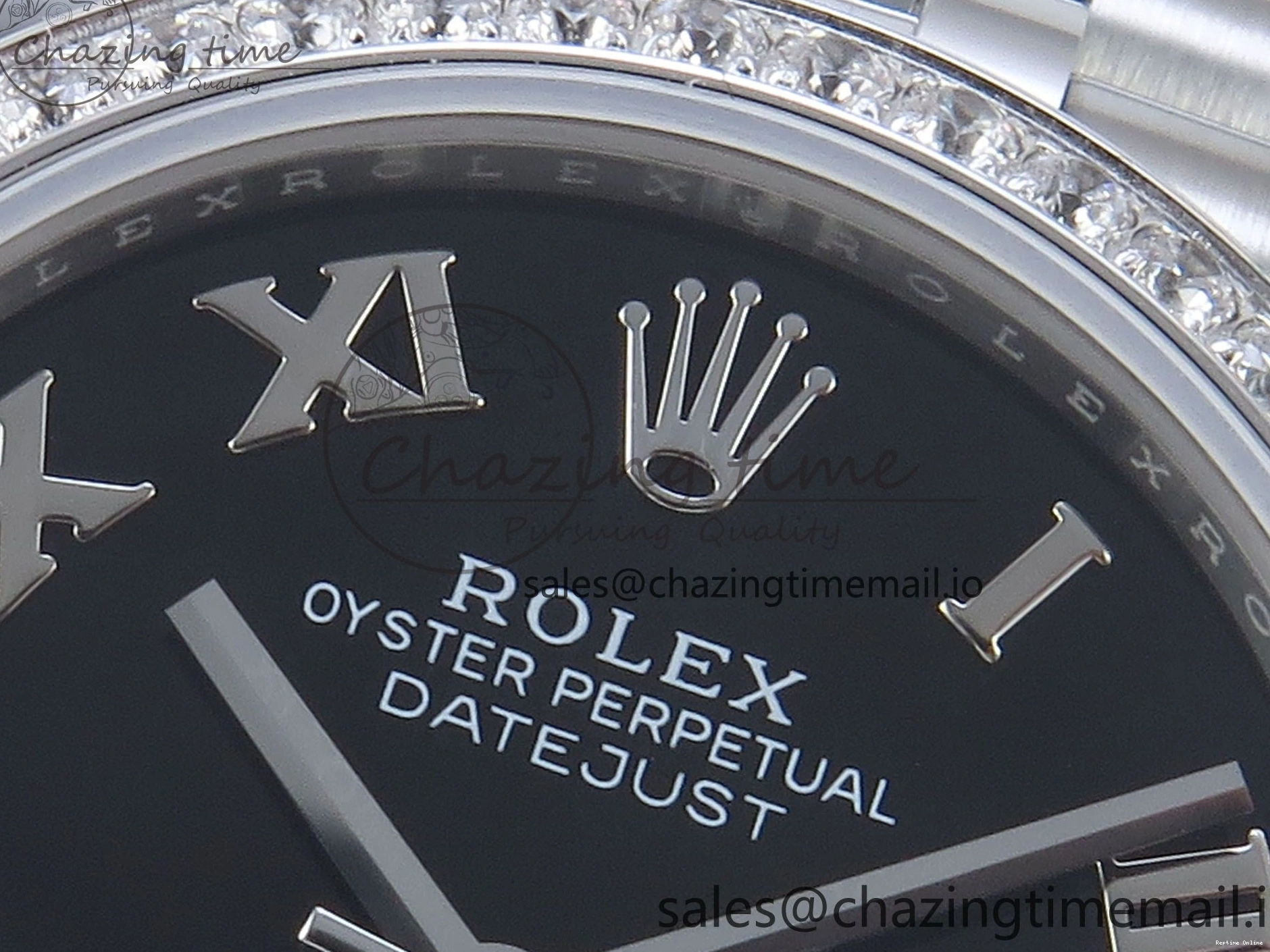 0510 DateJust 31 278384RBR ARF 1:1 Best Edition 904L Steel Black Roman Dial Diamonds Bezel on SS Jubilee Bracelet ETA SmoothTexture 449